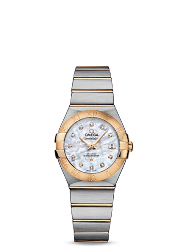 Omega Constellation Co-Axial 27 Brushed Stainless Steel / Yellow Gold / MOP